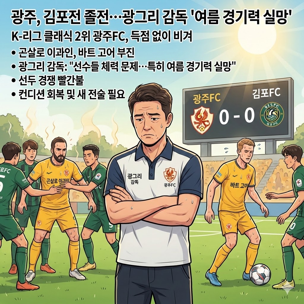 광주, 김포전 졸전! 광그리 [여름 악몽]